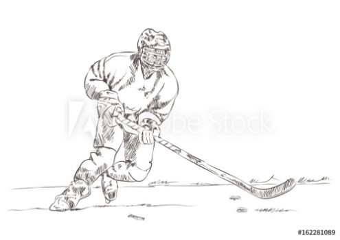 Picture of Sketch of Ice Hockey in vector 